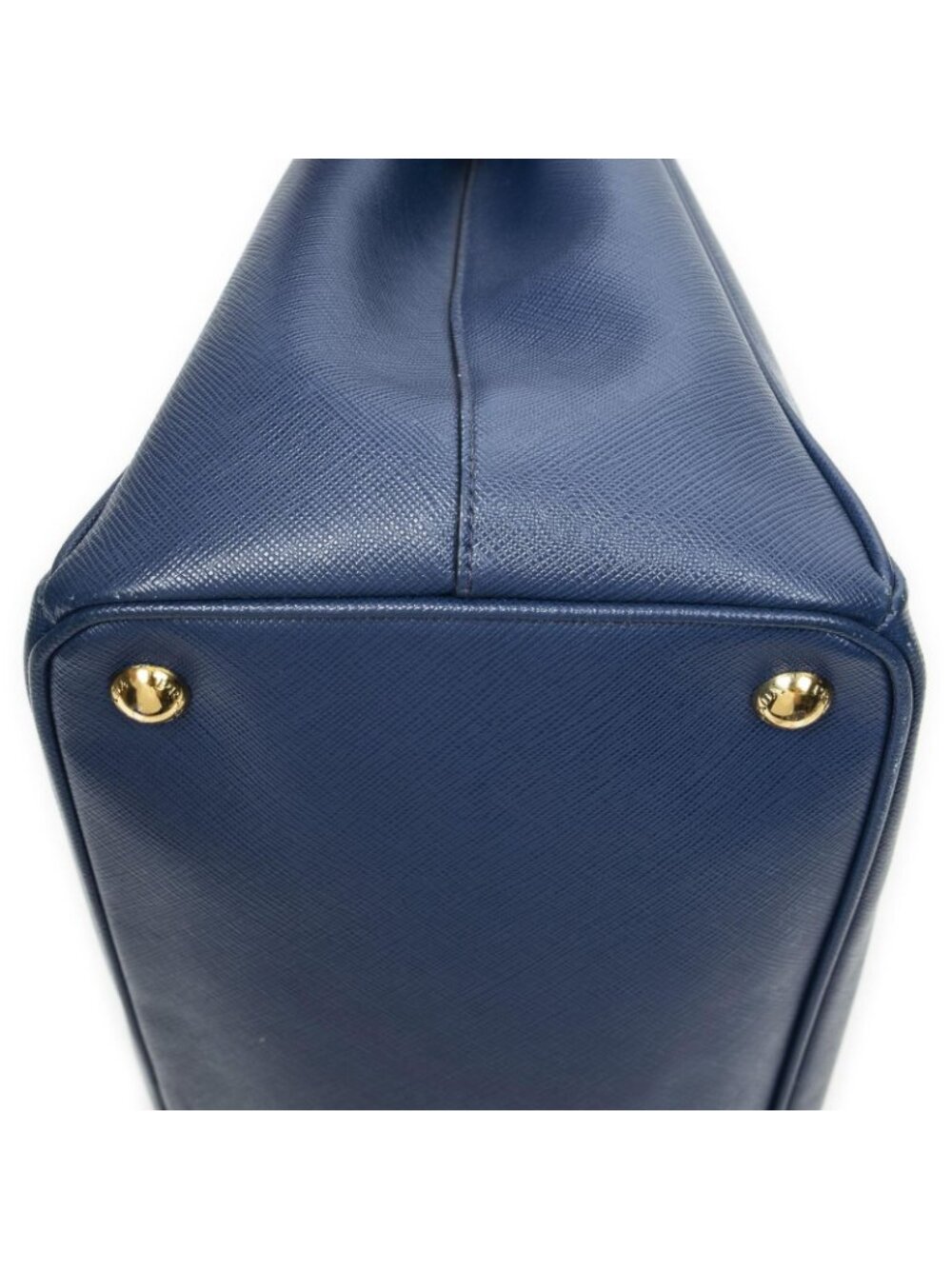 Prada Large Double Zip Galleria Tote Navy Saffiano Leather - Picture 7 of 10